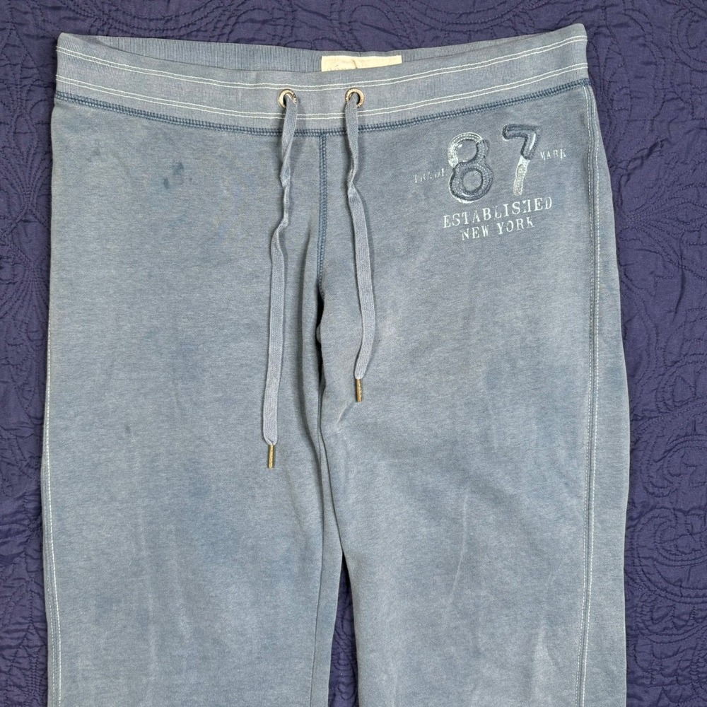 Aeropostale Blue Wide Leg Sweatpants 87 Graphic Y2K Lounge Pants Womens Medium